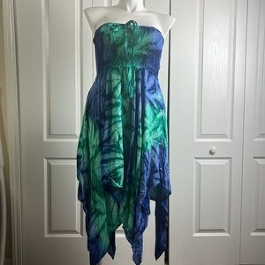 Blue And Green Swim Cover Up